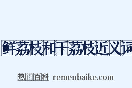 鲜荔枝和干荔枝近义词是什么意思的图片